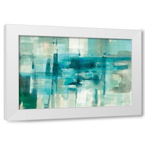 Liquid Structure White Modern Wood Framed Art Print by Nai, Danhui