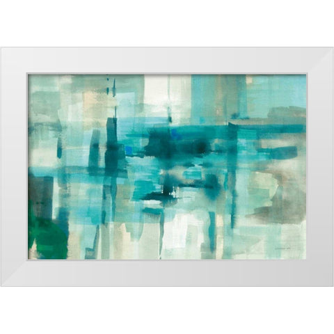 Liquid Structure White Modern Wood Framed Art Print by Nai, Danhui