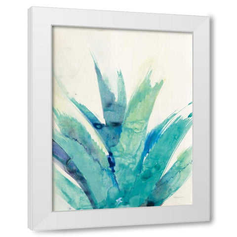 Cool Aloe White Modern Wood Framed Art Print by Hristova, Albena