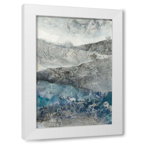 Silver Hills White Modern Wood Framed Art Print by Hristova, Albena