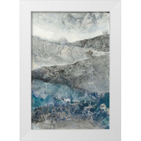 Silver Hills White Modern Wood Framed Art Print by Hristova, Albena