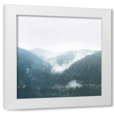 Landscape I Blue White Modern Wood Framed Art Print by Marshall, Laura