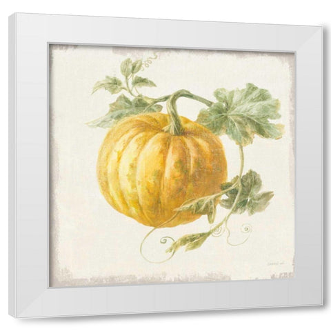 Floursack Autumn V v2 White Modern Wood Framed Art Print by Nai, Danhui