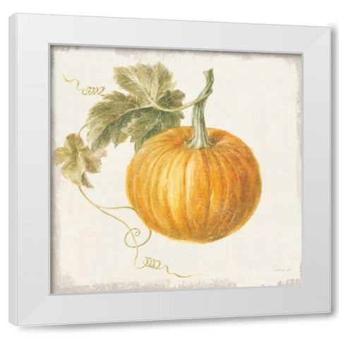 Floursack Autumn VI v2 White Modern Wood Framed Art Print by Nai, Danhui