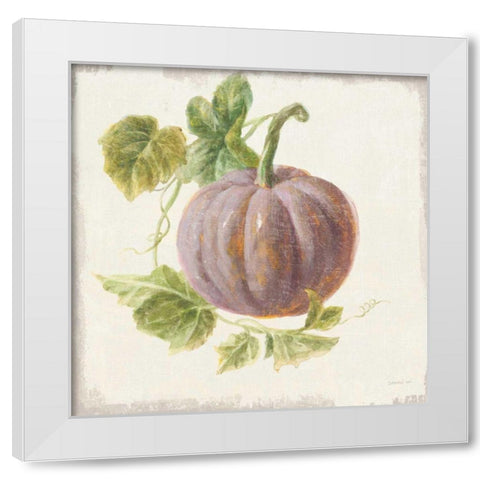 Floursack Autumn VII v2 White Modern Wood Framed Art Print by Nai, Danhui