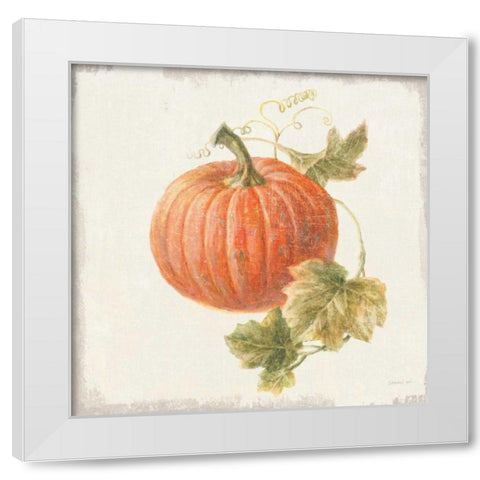 Floursack Autumn VIII v2 White Modern Wood Framed Art Print by Nai, Danhui