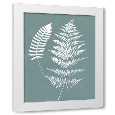 Nature by the Lake Ferns V Gray Mist Crop White Modern Wood Framed Art Print by Rhue, Piper