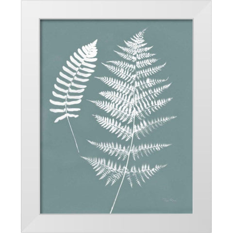 Nature by the Lake Ferns V Gray Mist Crop White Modern Wood Framed Art Print by Rhue, Piper