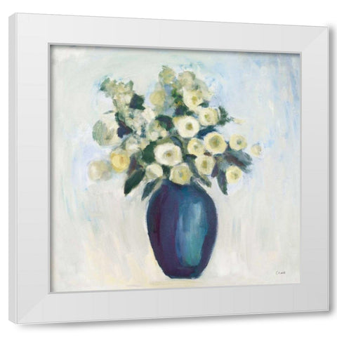 Spring Flowers Light White Modern Wood Framed Art Print by Clark, Michael