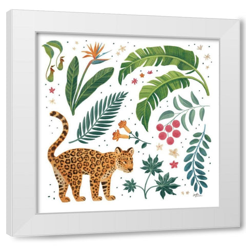 Jungle Love IV White White Modern Wood Framed Art Print by Penner, Janelle