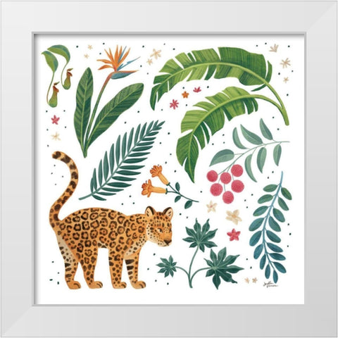 Jungle Love IV White White Modern Wood Framed Art Print by Penner, Janelle