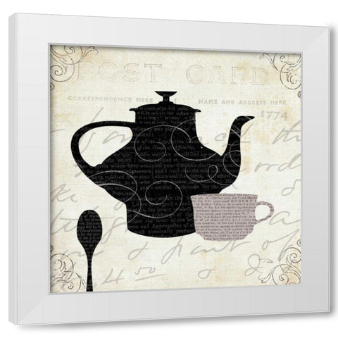 Cream and Sugar I White Modern Wood Framed Art Print by Pela