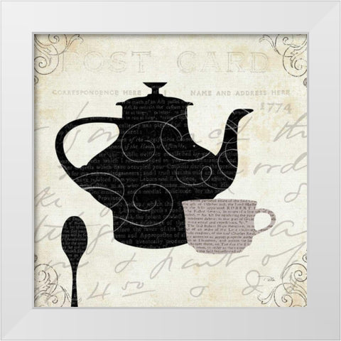 Cream and Sugar I White Modern Wood Framed Art Print by Pela