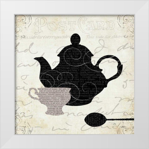 Cream and Sugar II White Modern Wood Framed Art Print by Pela