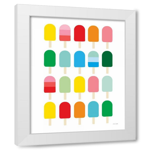 Popcycle Fun White Modern Wood Framed Art Print by Kelle, Ann