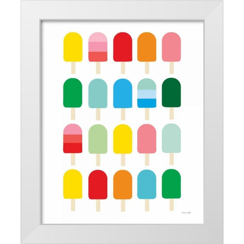 Popcycle Fun White Modern Wood Framed Art Print by Kelle, Ann
