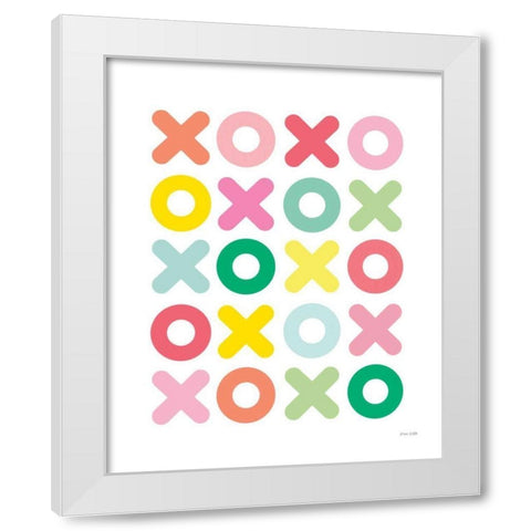 Love You Lots White Modern Wood Framed Art Print by Kelle, Ann