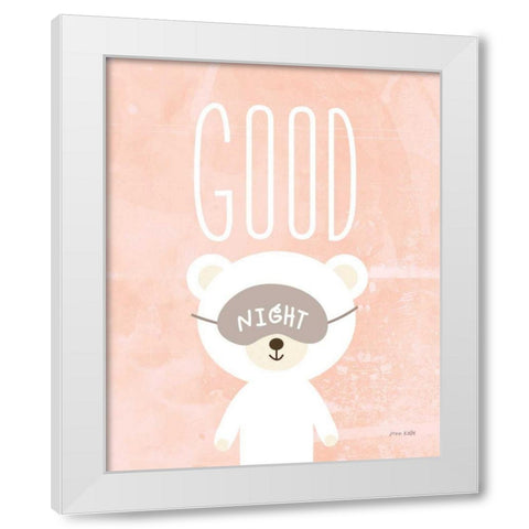 goodnight White Modern Wood Framed Art Print by Kelle, Ann