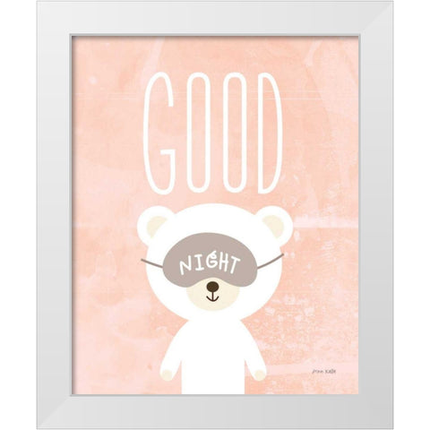 goodnight White Modern Wood Framed Art Print by Kelle, Ann