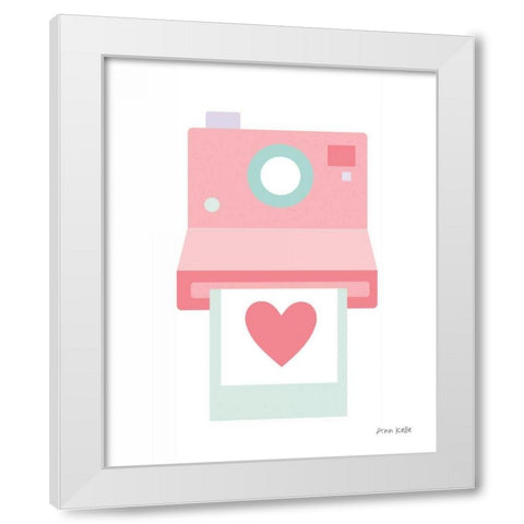 Polaroid Camera White Modern Wood Framed Art Print by Kelle, Ann