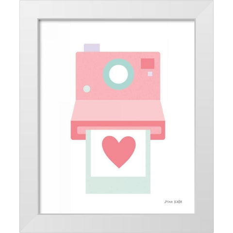 Polaroid Camera White Modern Wood Framed Art Print by Kelle, Ann