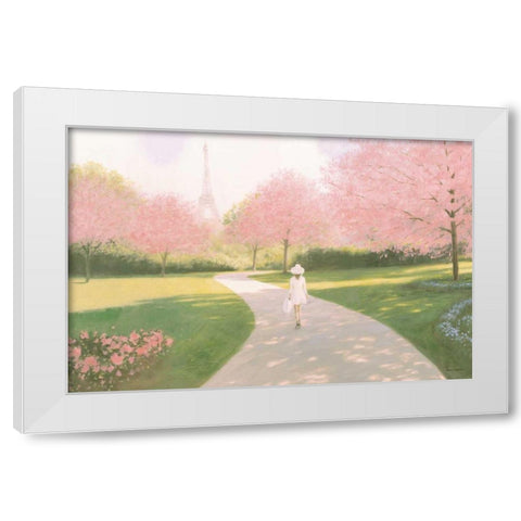 Printemps a Paris II White Modern Wood Framed Art Print by Fabiano, Marco