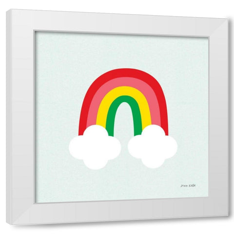 Bright Rainbow I White Modern Wood Framed Art Print by Kelle, Ann