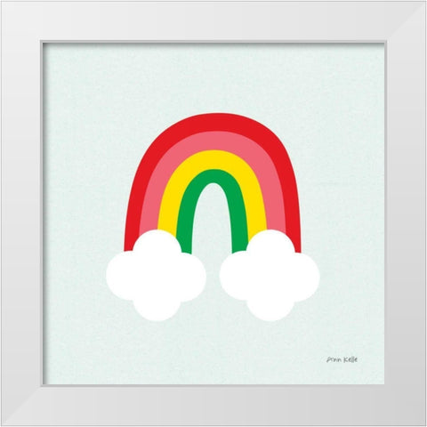 Bright Rainbow I White Modern Wood Framed Art Print by Kelle, Ann
