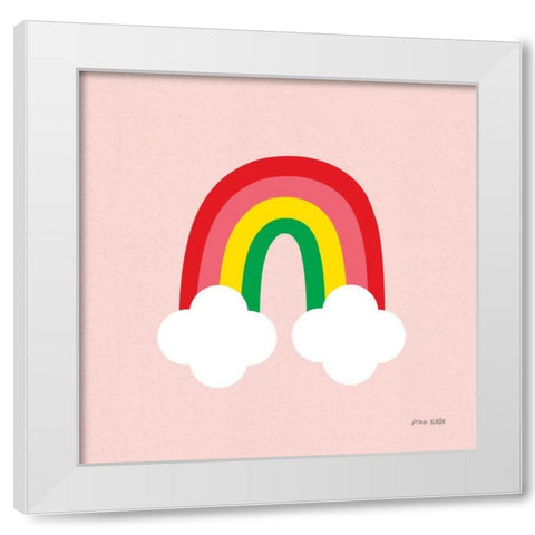 Bright Rainbow II White Modern Wood Framed Art Print by Kelle, Ann
