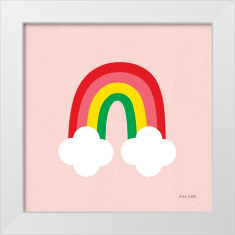 Bright Rainbow II White Modern Wood Framed Art Print by Kelle, Ann