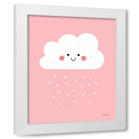 Happy Cloud I White Modern Wood Framed Art Print by Kelle, Ann