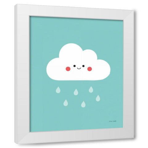 Happy Cloud II White Modern Wood Framed Art Print by Kelle, Ann