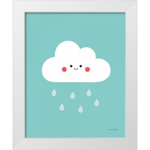Happy Cloud II White Modern Wood Framed Art Print by Kelle, Ann
