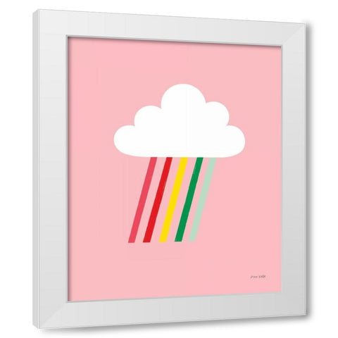 Rainbow Rays I White Modern Wood Framed Art Print by Kelle, Ann