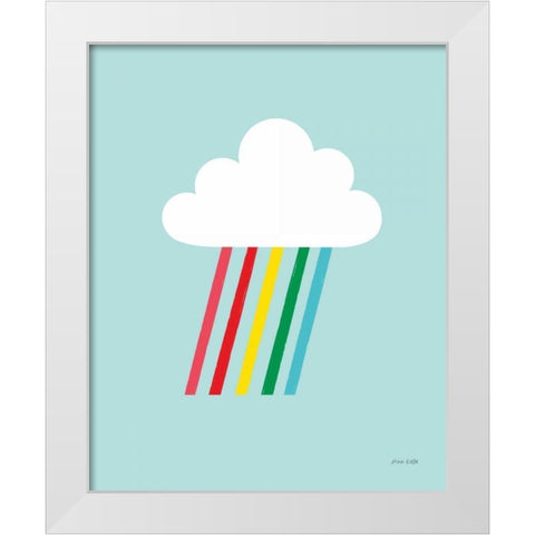 Rainbow Rays II White Modern Wood Framed Art Print by Kelle, Ann