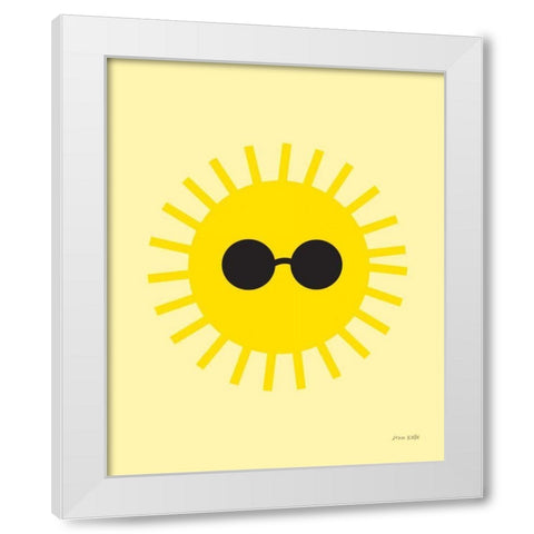Sunny White Modern Wood Framed Art Print by Kelle, Ann
