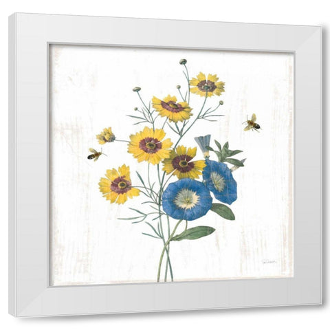 White Barn Flowers VIII Sq White Modern Wood Framed Art Print by Schlabach, Sue