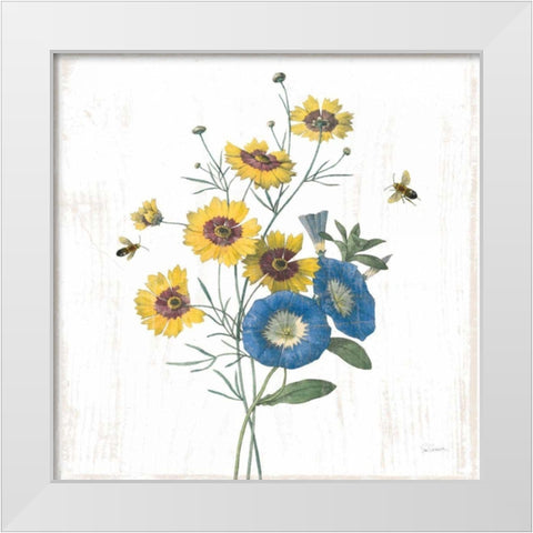 White Barn Flowers VIII Sq White Modern Wood Framed Art Print by Schlabach, Sue