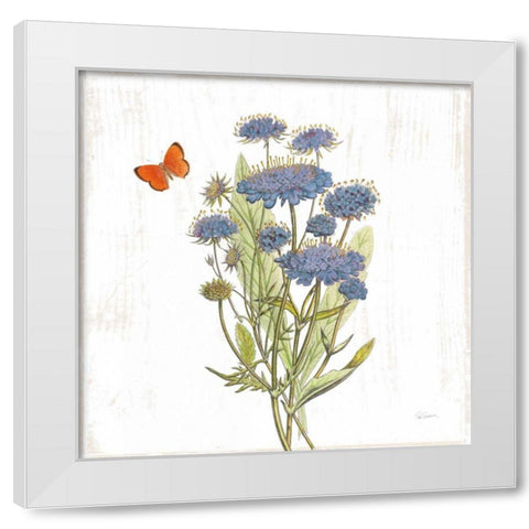 White Barn Flowers IX Sq White Modern Wood Framed Art Print by Schlabach, Sue