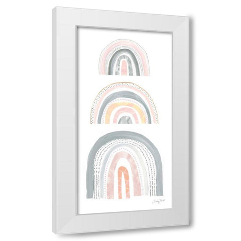Boho Rainbow V White Modern Wood Framed Art Print by Prahl, Courtney
