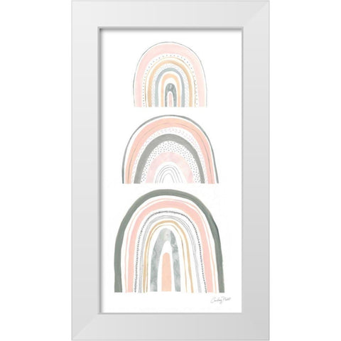 Boho Rainbow VI White Modern Wood Framed Art Print by Prahl, Courtney