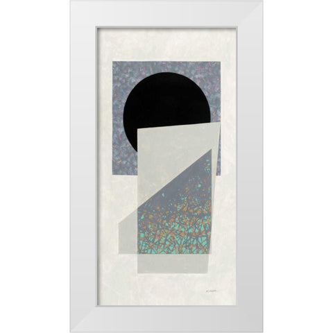 Full Moon I v2 Panel White Modern Wood Framed Art Print by Schick, Mike