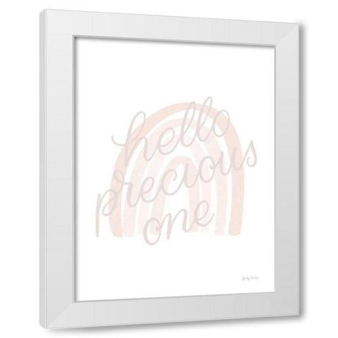 Boho Nursery III Blush Crop White Modern Wood Framed Art Print by Thorns, Becky