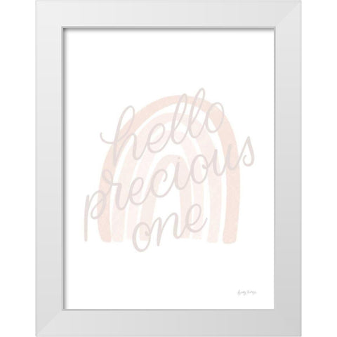 Boho Nursery III Blush Crop White Modern Wood Framed Art Print by Thorns, Becky