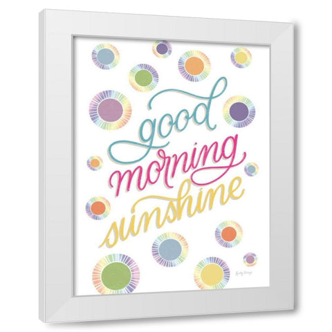 Boho Nursery V Rainbow Crop White Modern Wood Framed Art Print by Thorns, Becky