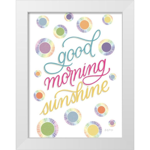 Boho Nursery V Rainbow Crop White Modern Wood Framed Art Print by Thorns, Becky