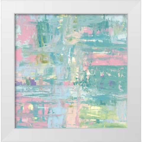 Islands Abstract II Pastel White Modern Wood Framed Art Print by Rhue, Piper