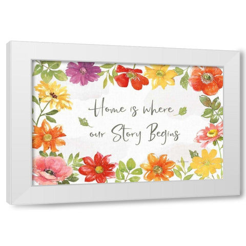 Farmhouse Floral I White Modern Wood Framed Art Print by Grove, Beth