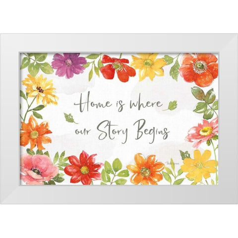 Farmhouse Floral I White Modern Wood Framed Art Print by Grove, Beth