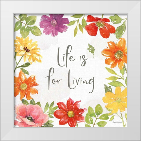 Farmhouse Floral II White Modern Wood Framed Art Print by Grove, Beth